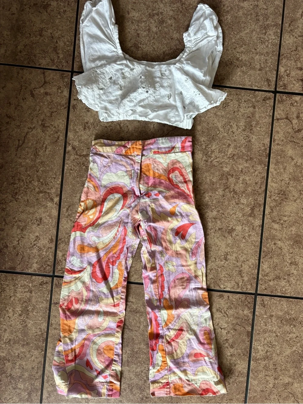 Zara Pink, Purple, Orange Floral Print Set